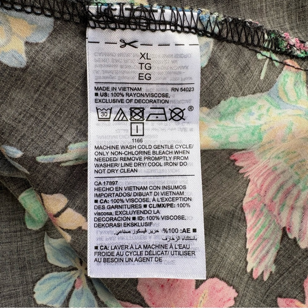 Old Navy Tropical Floral Dress Size XL - Picture 6 of 6